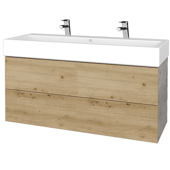Umyvadlová skříňka VARIANTE SZZ2 120 pro umyvadlo Duravit Vero - D01 Beton - D26 Ontario