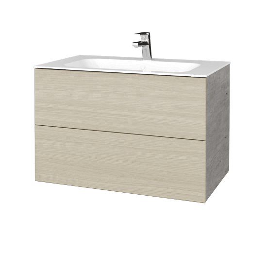 Umyvadlová skříňka VARIANTE SZZ2 80 pro umyvadlo Finion - D01 Beton - D04 Dub