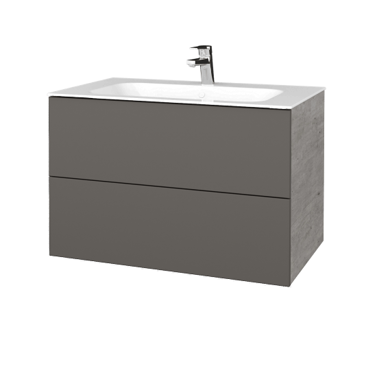 Umyvadlová skříňka VARIANTE SZZ2 80 pro umyvadlo Finion - D01 Beton - N06 Lava