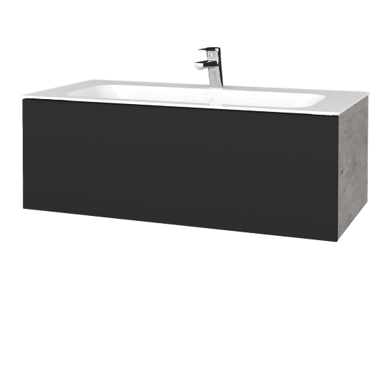 Umyvadlová skříňka VARIANTE SZZ 100 pro umyvadlo Finion - D01 Beton - N03 Graphite