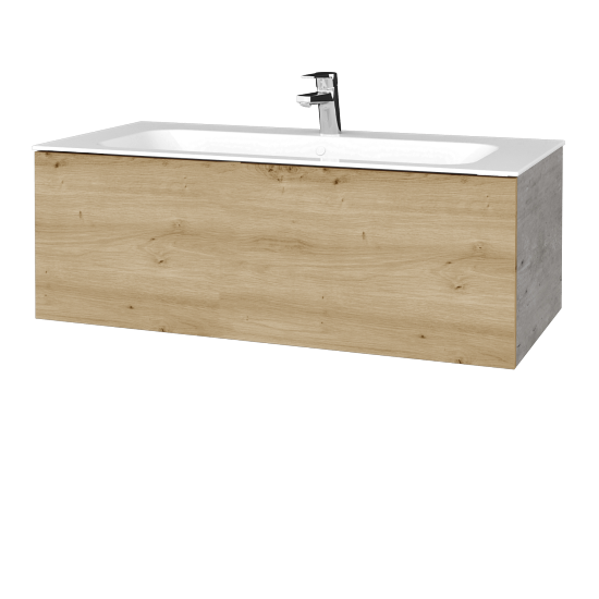 Umyvadlová skříňka VARIANTE SZZ 100 pro umyvadlo Finion - D01 Beton - D22 Karamel