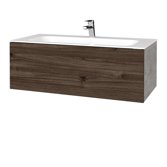 Umyvadlová skříňka VARIANTE SZZ 100 pro umyvadlo Finion - D01 Beton - D25 Teak