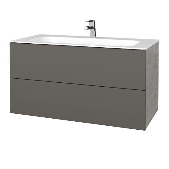 Umyvadlová skříňka VARIANTE SZZ2 100 pro umyvadlo Finion - D01 Beton - N06 Lava