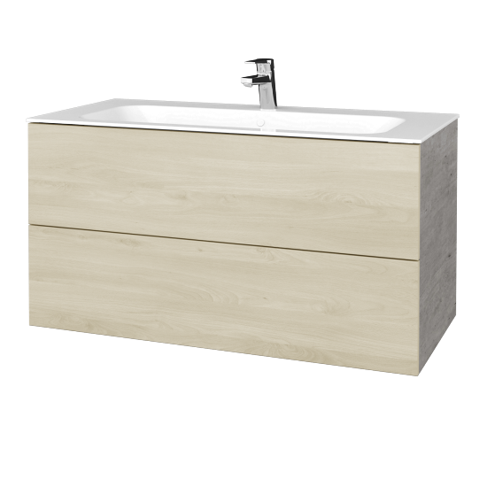 Umyvadlová skříňka VARIANTE SZZ2 100 pro umyvadlo Finion - D01 Beton - D24 Ohio
