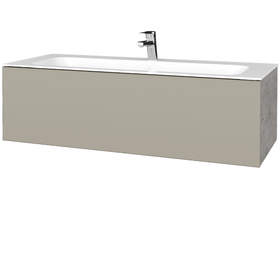 Umyvadlová skříňka VARIANTE SZZ 120 pro umyvadlo Finion - D01 Beton - L04 Béžová vysoký lesk
