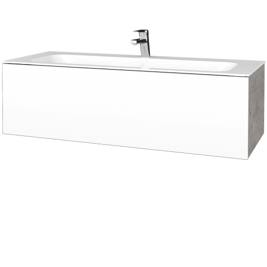 Umyvadlová skříňka VARIANTE SZZ 120 pro umyvadlo Finion - D01 Beton - M01 Bílá mat