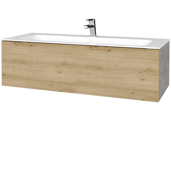 Umyvadlová skříňka VARIANTE SZZ 120 pro umyvadlo Finion - D01 Beton - D22 Karamel