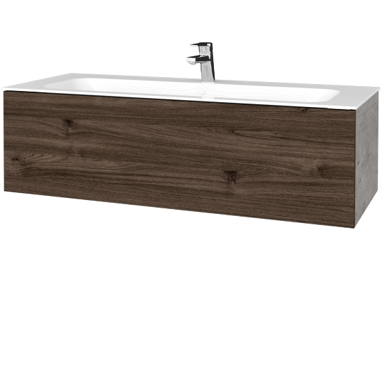 Umyvadlová skříňka VARIANTE SZZ 120 pro umyvadlo Finion - D01 Beton - D25 Teak