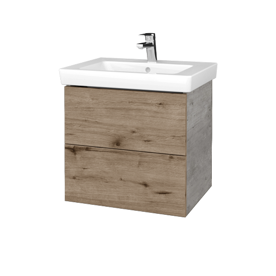 Umyvadlová skříňka VARIANTE SZZ2 60 pro umyvadlo Subway 2.0 - D01 Beton - D23 Herkules