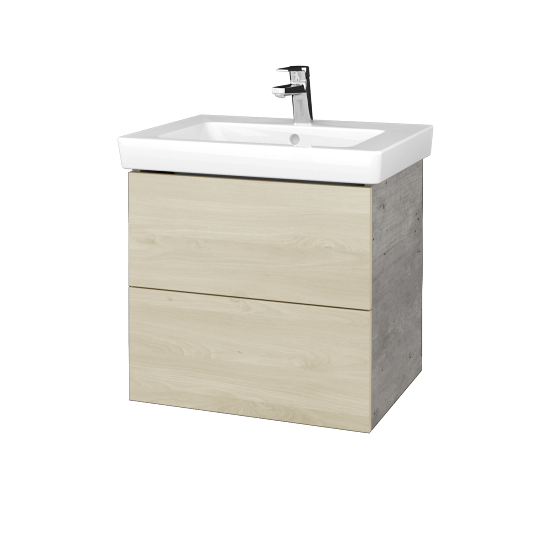 Umyvadlová skříňka VARIANTE SZZ2 60 pro umyvadlo Subway 2.0 - D01 Beton - D24 Ohio