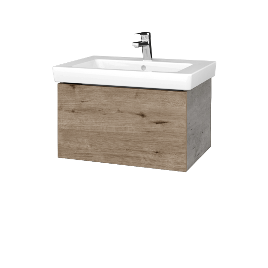 Umyvadlová skříňka VARIANTE SZZ 65 pro umyvadlo Subway 2.0 - D01 Beton - D23 Herkules
