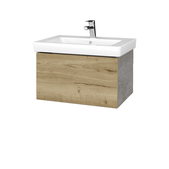 Umyvadlová skříňka VARIANTE SZZ 65 pro umyvadlo Subway 2.0 - D01 Beton - D26 Ontario