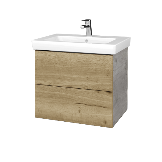 Umyvadlová skříňka VARIANTE SZZ2 65 pro umyvadlo Subway 2.0 - D01 Beton - D26 Ontario