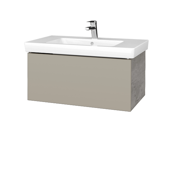 Umyvadlová skříňka VARIANTE SZZ 80 pro umyvadlo Subway 2.0 - D01 Beton - L04 Béžová vysoký lesk
