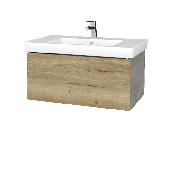 Umyvadlová skříňka VARIANTE SZZ 80 pro umyvadlo Subway 2.0 - D01 Beton - D26 Ontario