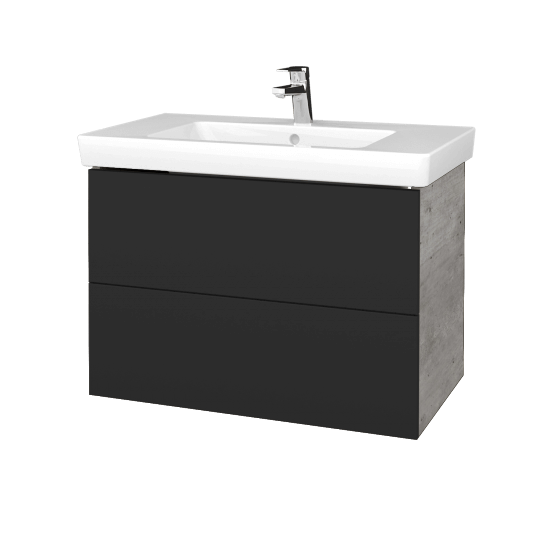 Umyvadlová skříňka VARIANTE SZZ2 80 pro umyvadlo Subway 2.0 - D01 Beton - N03 Graphite