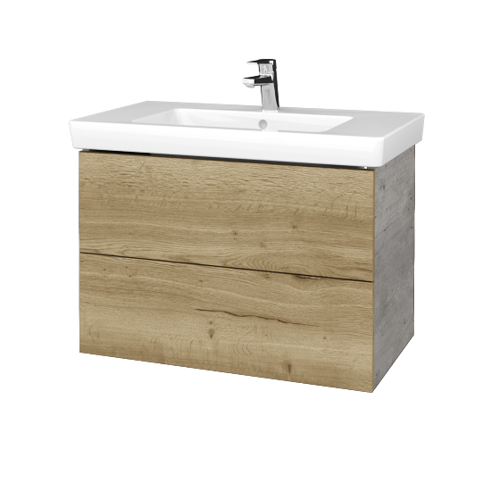 Umyvadlová skříňka VARIANTE SZZ2 80 pro umyvadlo Subway 2.0 - D01 Beton - D26 Ontario
