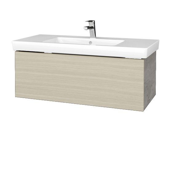 Umyvadlová skříňka VARIANTE SZZ 100 pro umyvadlo Subway 2.0 - D01 Beton - D04 Dub