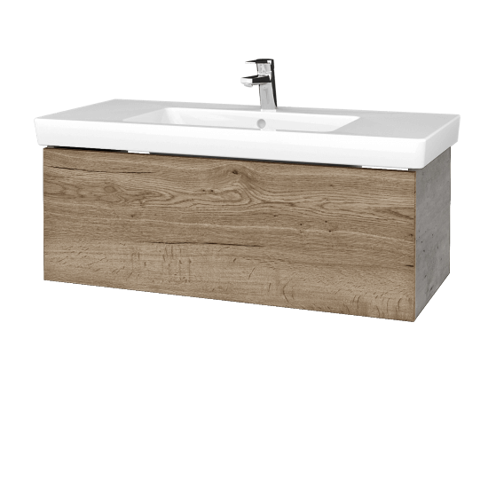 Umyvadlová skříňka VARIANTE SZZ 100 pro umyvadlo Subway 2.0 - D01 Beton - D21 Tobacco