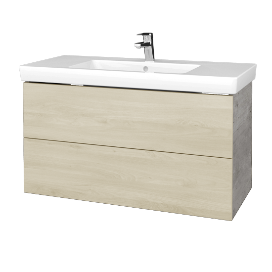 Umyvadlová skříňka VARIANTE SZZ2 100 pro umyvadlo Subway 2.0 - D01 Beton - D24 Ohio