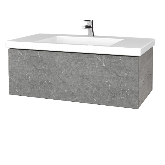 Koupelnová skříňka VARIANTE SZZ 100 pro umyvadlo Metric - D01 Beton - D20 Galaxy