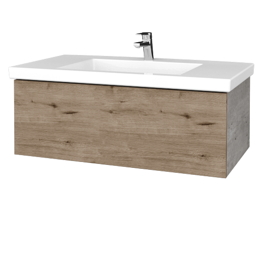 Koupelnová skříňka VARIANTE SZZ 100 pro umyvadlo Metric - D01 Beton - D23 Herkules