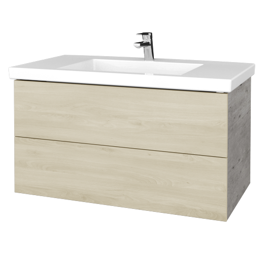 Koupelnová skříňka VARIANTE SZZ2 100 pro umyvadlo Metric - D01 Beton - D24 Ohio