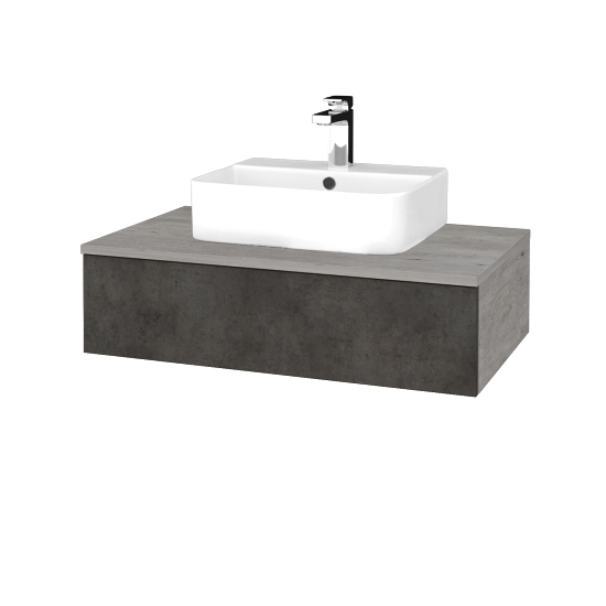 Umyvadlová skříňka MODULE SZZ 80 umyvadlo Joy 3 - D01 Beton - D16 Beton tmavý - Ne