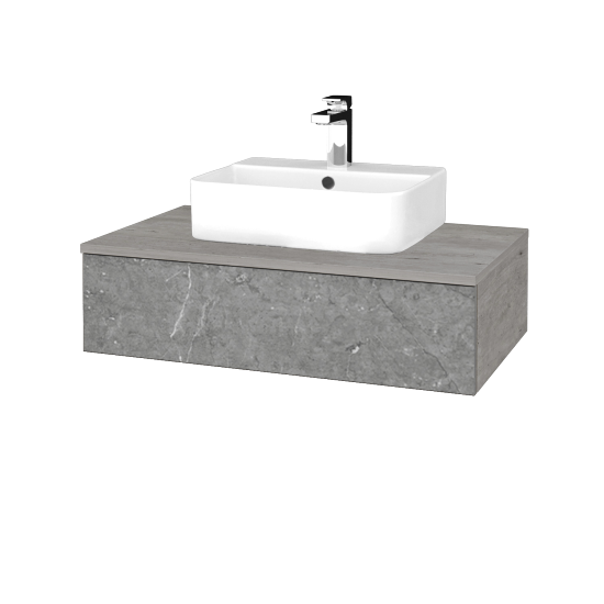 Umyvadlová skříňka MODULE SZZ 80 umyvadlo Joy 3 - D01 Beton - D20 Galaxy - Ne