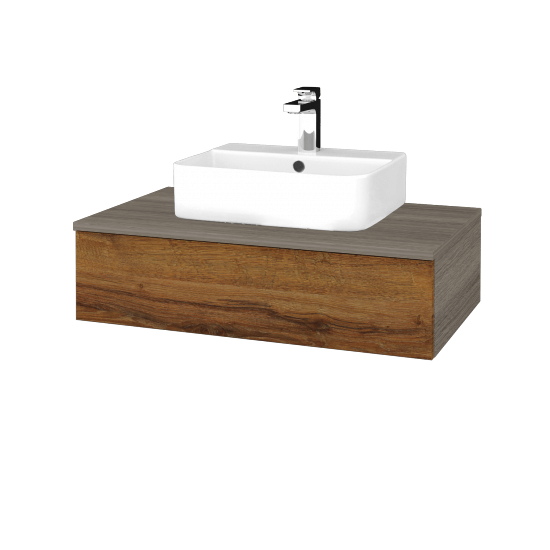 Umyvadlová skříňka MODULE SZZ 80 umyvadlo Joy 3 - D03 Cafe - D27 Cognac - Ne