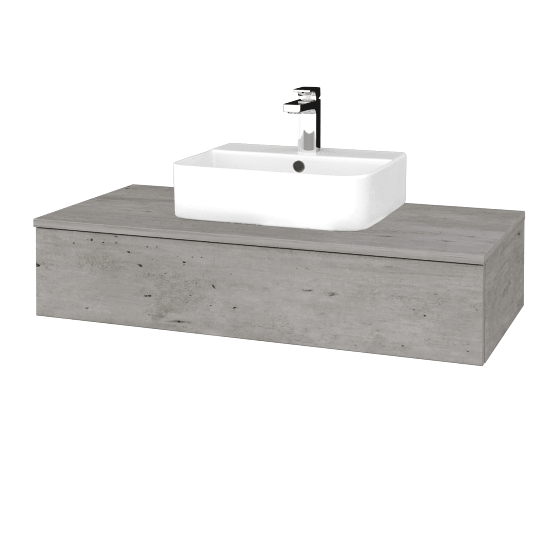Umyvadlová skříňka MODULE SZZ 100 umyvadlo Joy 3 - D01 Beton - D01 Beton - Ne