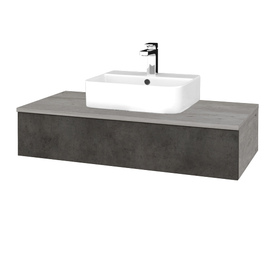 Umyvadlová skříňka MODULE SZZ 100 umyvadlo Joy 3 - D01 Beton - D16 Beton tmavý - Ne