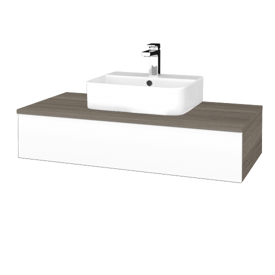 Umyvadlová skříňka MODULE SZZ 100 umyvadlo Joy 3 - D03 Cafe - M01 Bílá mat - Ne