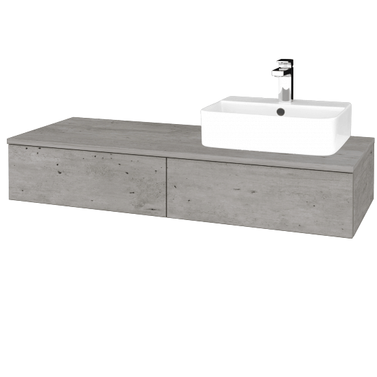 Umyvadlová skříňka MODULE SZZ2 120 umyvadlo Joy 3 - D01 Beton - D01 Beton - Levé