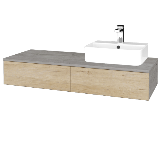 Umyvadlová skříňka MODULE SZZ2 120 umyvadlo Joy 3 - D01 Beton - D15 Nebraska - Levé - Ne