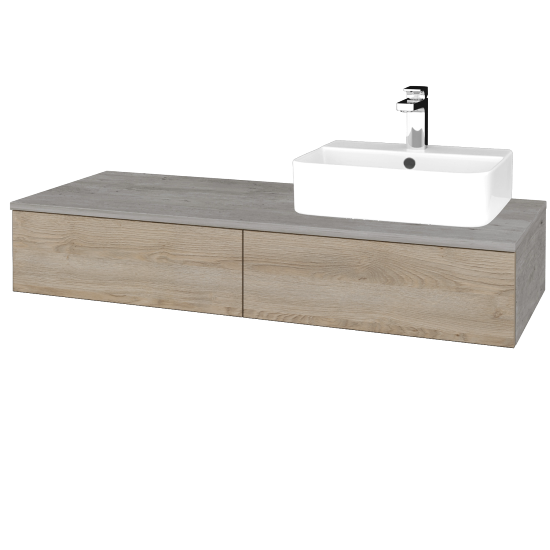 Umyvadlová skříňka MODULE SZZ2 120 umyvadlo Joy 3 - D01 Beton - D17 Colorado - Levé - Ne