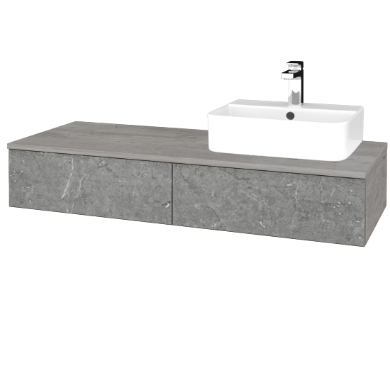 Umyvadlová skříňka MODULE SZZ2 120 umyvadlo Joy 3 - D01 Beton - D20 Galaxy - Levé - Ne