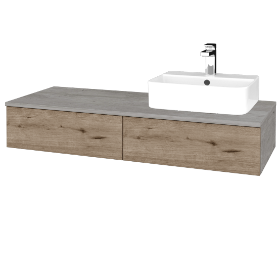 Umyvadlová skříňka MODULE SZZ2 120 umyvadlo Joy 3 - D01 Beton - D23 Herkules - Levé - Ne
