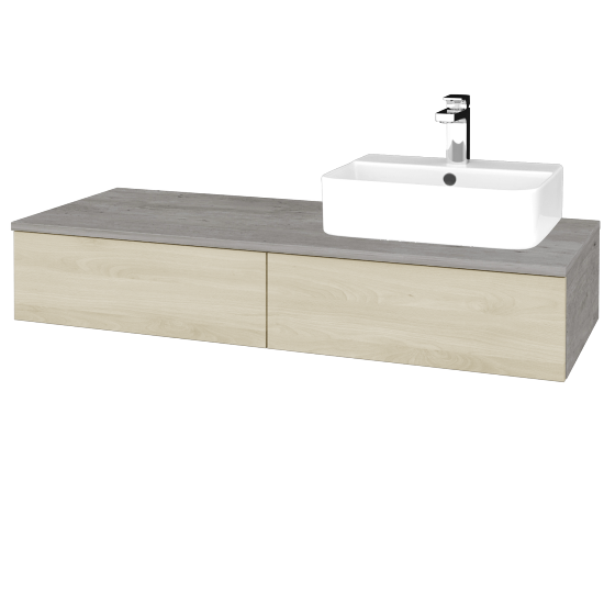 Umyvadlová skříňka MODULE SZZ2 120 umyvadlo Joy 3 - D01 Beton - D24 Ohio - Levé - Ne