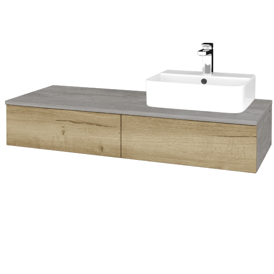 Umyvadlová skříňka MODULE SZZ2 120 umyvadlo Joy 3 - D01 Beton - D26 Ontario - Levé - Ne
