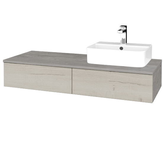 Umyvadlová skříňka MODULE SZZ2 120 umyvadlo Joy 3 - D01 Beton - D28 Alberta - Levé - Ne
