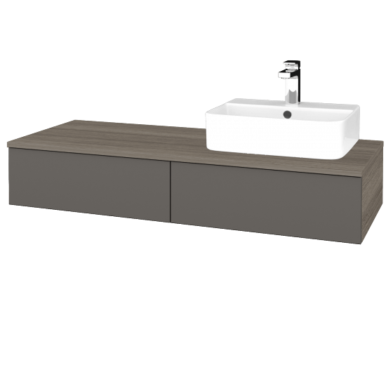 Umyvadlová skříňka MODULE SZZ2 120 umyvadlo Joy 3 - D03 Cafe - N06 Lava - Levé - Ne