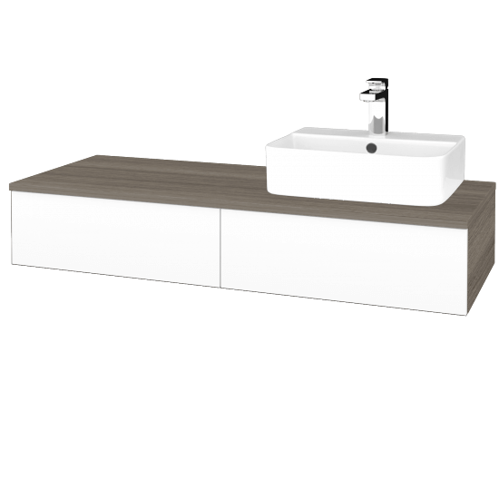 Umyvadlová skříňka MODULE SZZ2 120 umyvadlo Joy 3 - D03 Cafe - M01 Bílá mat - Levé - Ne