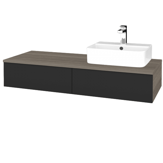 Umyvadlová skříňka MODULE SZZ2 120 umyvadlo Joy 3 - D03 Cafe - N03 Graphite - Levé - Ne