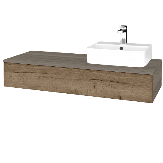 Umyvadlová skříňka MODULE SZZ2 120 umyvadlo Joy 3 - D03 Cafe - D21 Tobacco - Levé - Ne