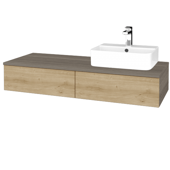 Umyvadlová skříňka MODULE SZZ2 120 umyvadlo Joy 3 - D03 Cafe - D22 Karamel - Levé - Ne