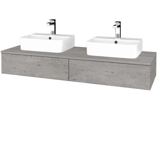 Umyvadlová skříňka MODULE SZZ2 140 umyvadlo Joy 3 - D01 Beton - D01 Beton