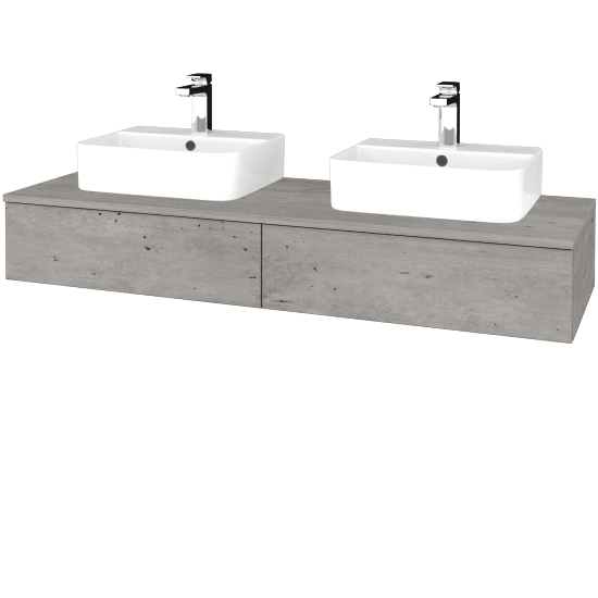 Umyvadlová skříňka MODULE SZZ2 140 umyvadlo Joy 3 - D01 Beton - D01 Beton - Ne