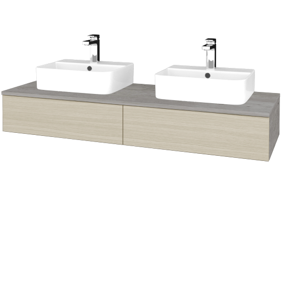 Umyvadlová skříňka MODULE SZZ2 140 umyvadlo Joy 3 - D01 Beton - D04 Dub - Ne