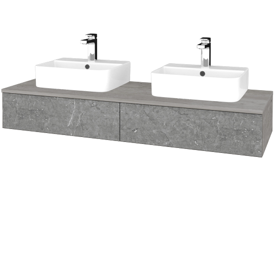Umyvadlová skříňka MODULE SZZ2 140 umyvadlo Joy 3 - D01 Beton - D20 Galaxy - Ne